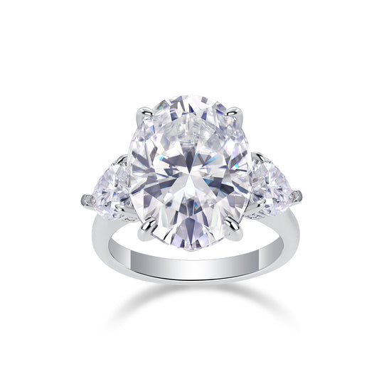 Soul Resonance Moissanite Ring – S925 Silver & Platinum
