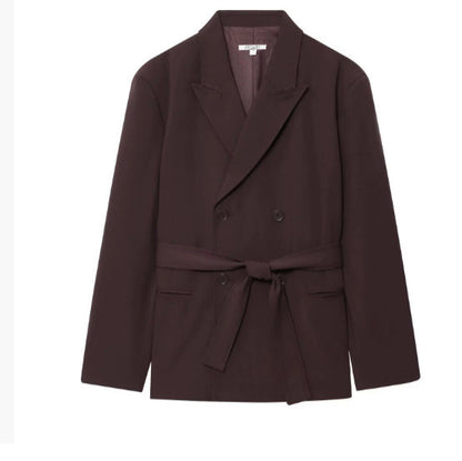 Waistband Blazer Suit Pants Suit