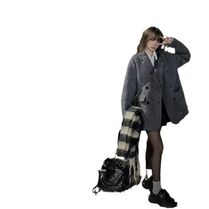 Women's Fleece-lined Thick Wool-like Cashmere Coat