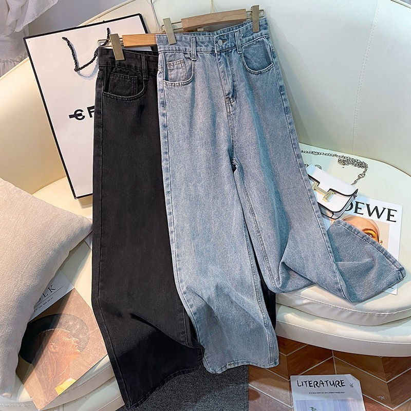 All-match High Waist Loose Outer Wear Trousers Straight Drooping Mop Pants