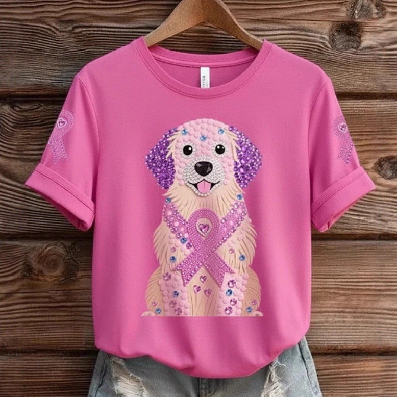 Loose Casual Animal Women's Tops Digital Printed T-shirt