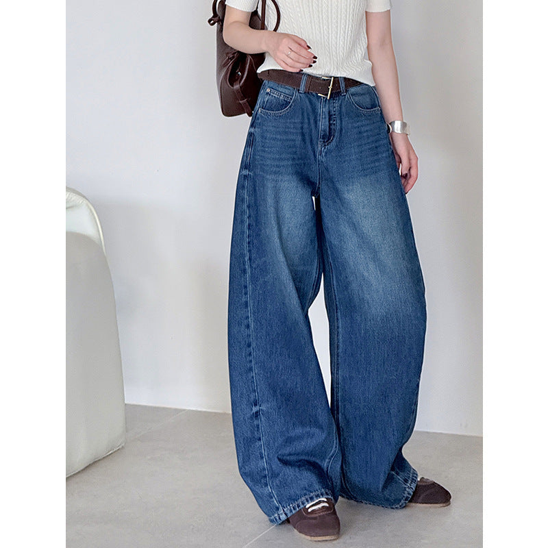 Women's Loose Casual High Waisted Wide Leg Jeans