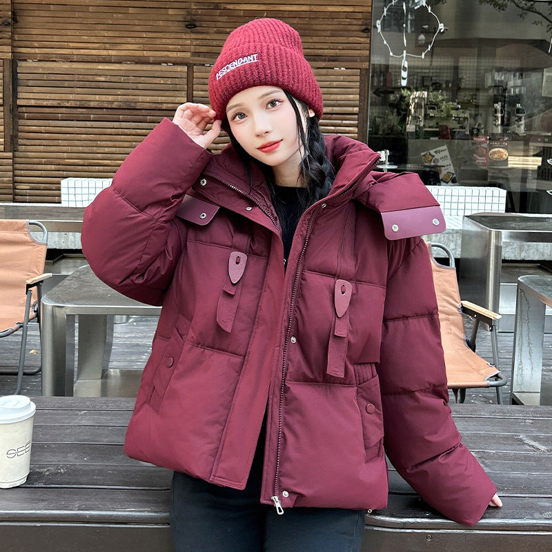 Short Down Jacket Women's Hooded Warm Jacket