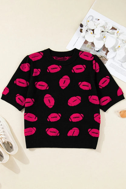 Women's High-grade Printed Casual Knitted Short Sleeve