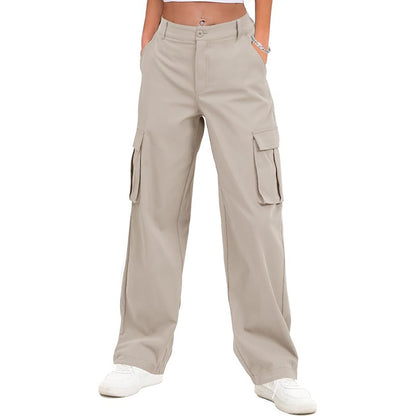 High Waist Street 6 Pockets Overalls Women