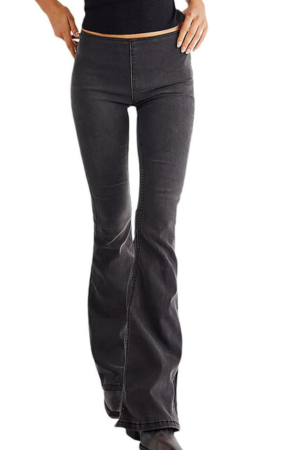 Low Waist Stretch Flared Jeans