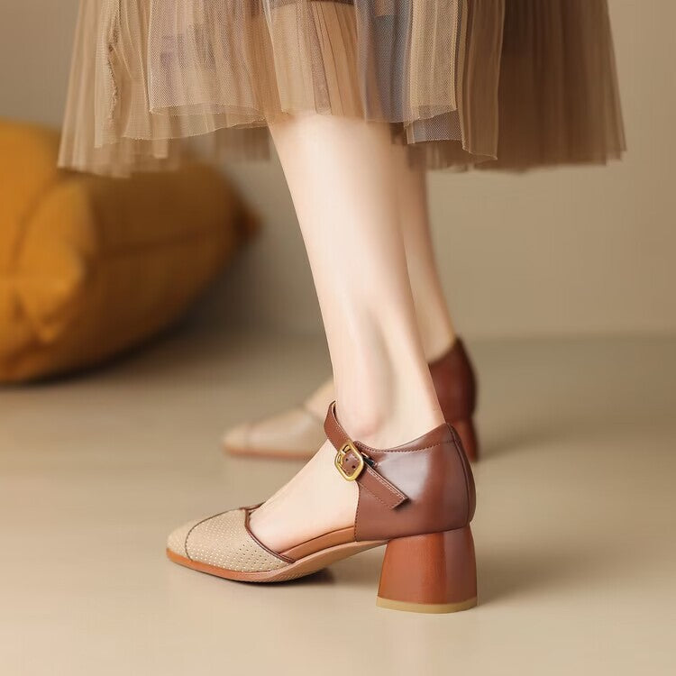 Closed-toe Sandals For Women Mid-heel Perfect With Summer Dresses