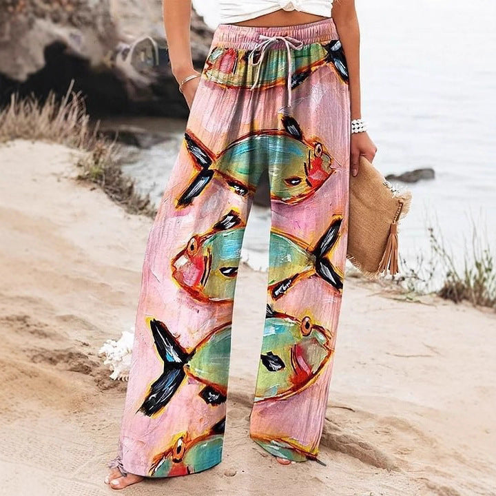 High Waist Casual Loose Wide Leg Pants