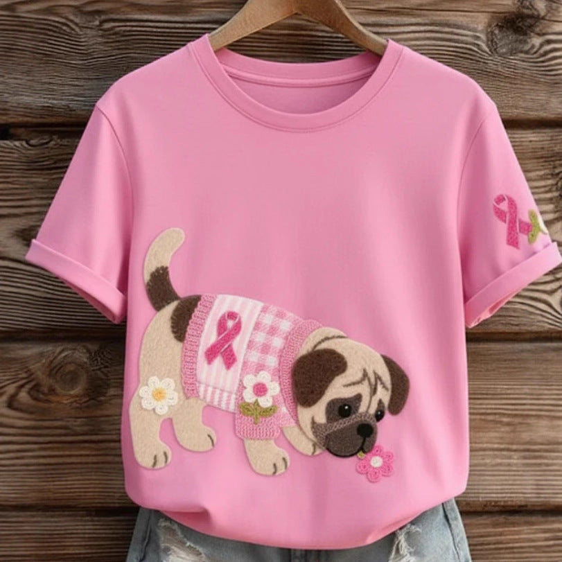 Loose Casual Animal Women's Tops Digital Printed T-shirt