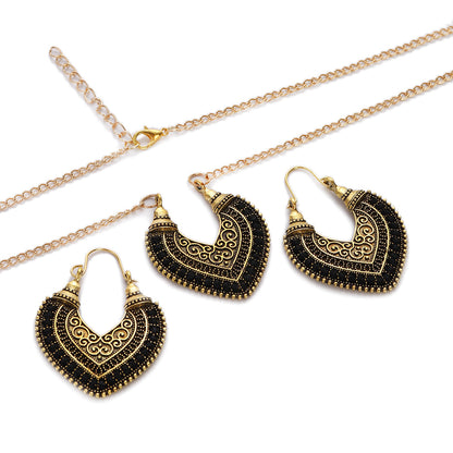 Colored Rope Jewelry Set – Earrings & Necklace