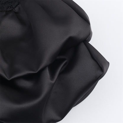 Women's Simple Stitching Lace Short Dress