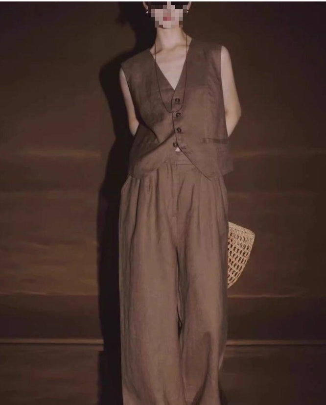 Fashionable High-end Old Money Style Sleeveless Vest Western Style