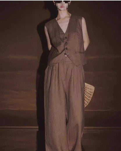 Fashionable High-end Old Money Style Sleeveless Vest Western Style