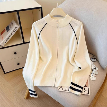 Design Sense Fashion Zipper Cardigan Outerwear