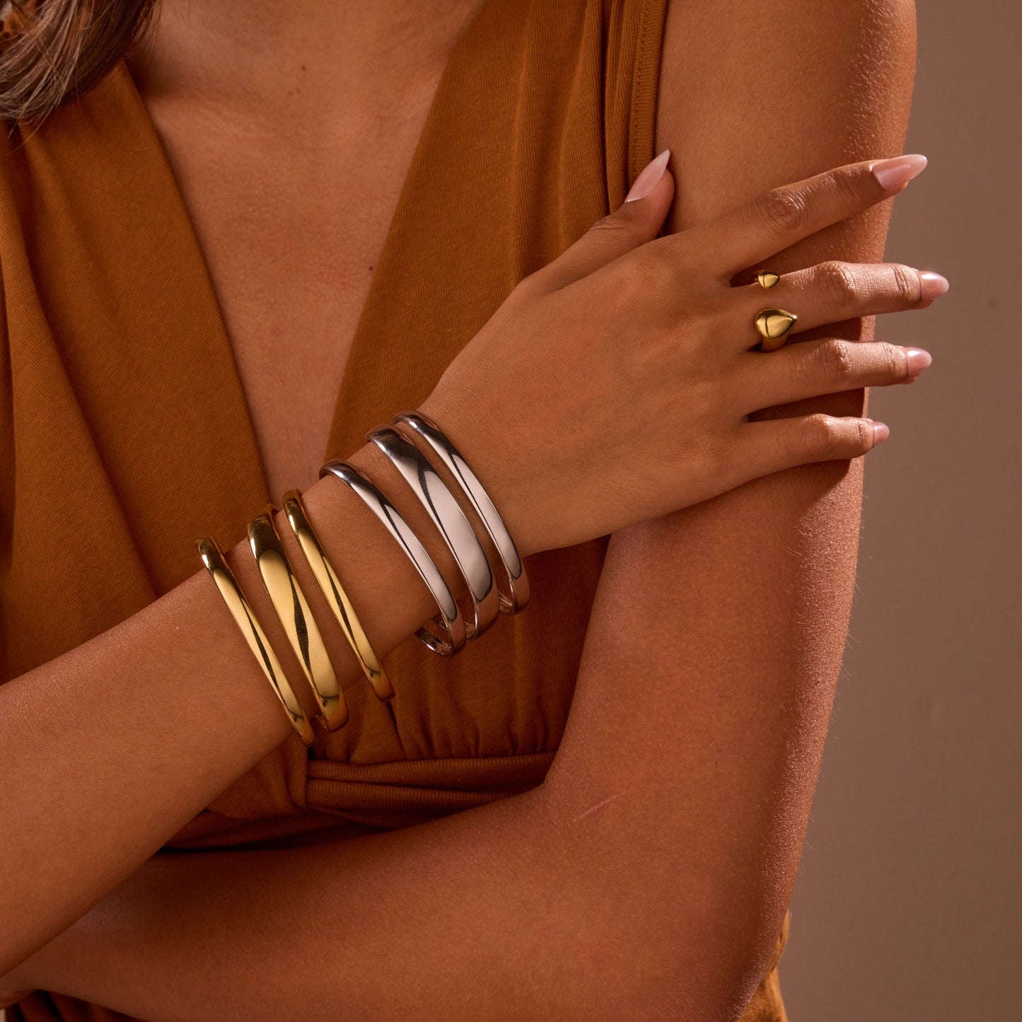 Stainless Steel Simple Open Bracelet