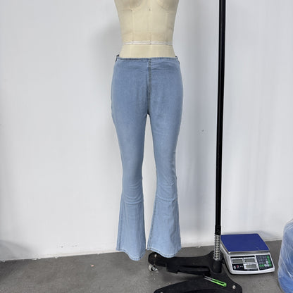 Low Waist Stretch Flared Jeans