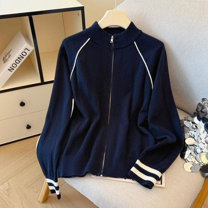 Design Sense Fashion Zipper Cardigan Outerwear