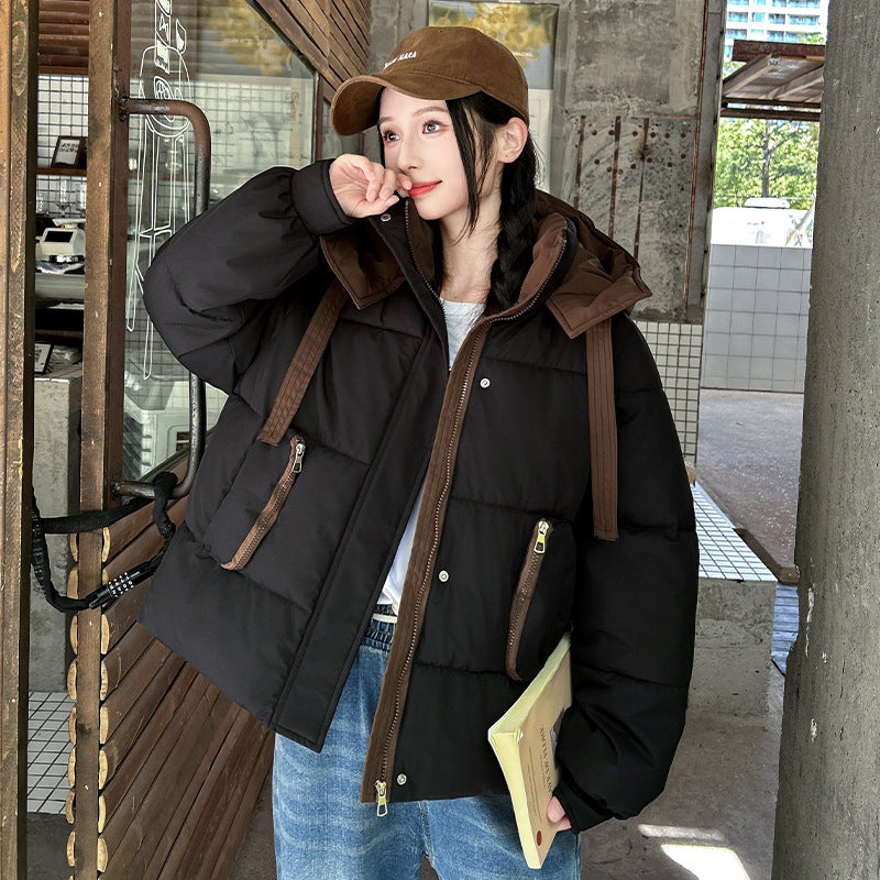 Cotton-padded Winter Thickened Hooded Warm Jacket