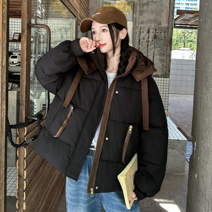 Cotton-padded Winter Thickened Hooded Warm Jacket