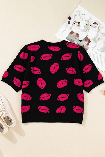 Women's High-grade Printed Casual Knitted Short Sleeve