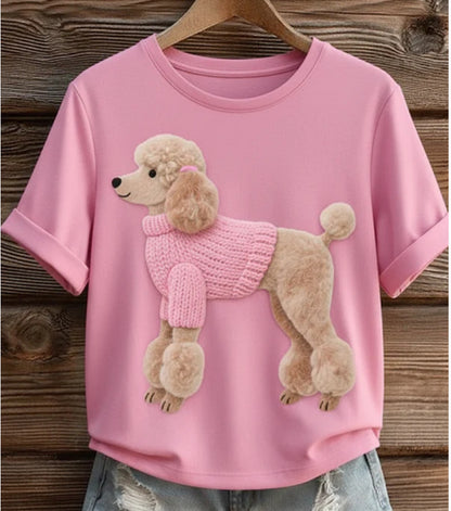 Loose Casual Animal Women's Tops Digital Printed T-shirt