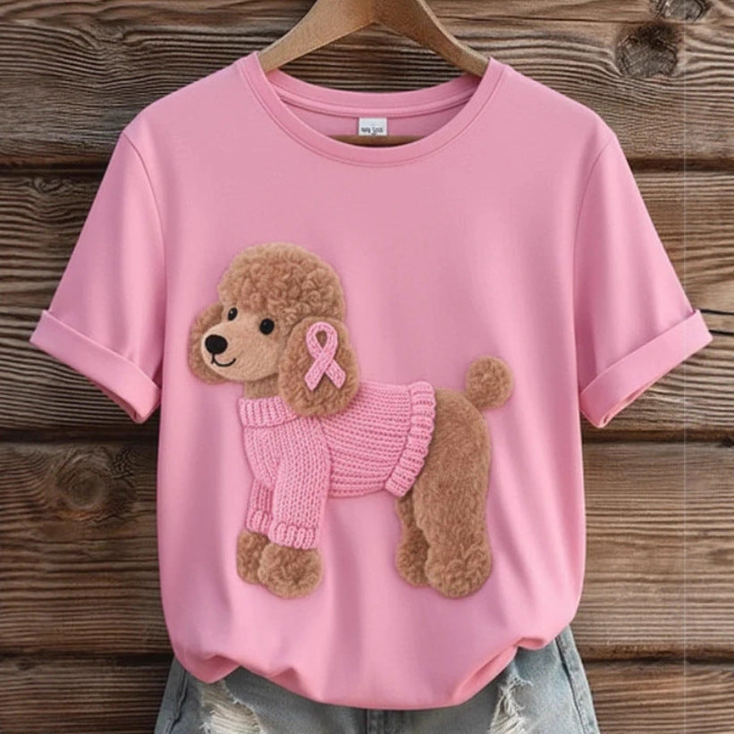 Loose Casual Animal Women's Tops Digital Printed T-shirt