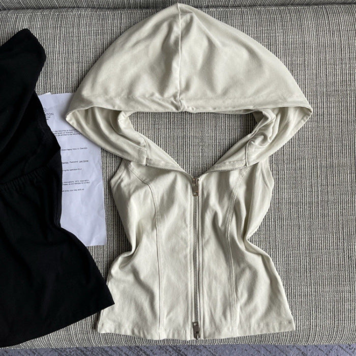 Sleeveless Design Sense Niche Inner Black Outerwear Camisole