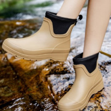 Women's Short Rain Boots Waterproof Anti-slip And Wear-resistant