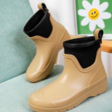 Women's Short Rain Boots Waterproof Anti-slip And Wear-resistant