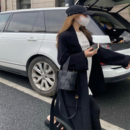 Gentle Soft Glutinous Loose Knitted Cardigan Overcoat