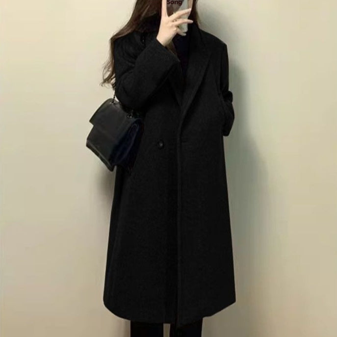 Overcoat Coat Overknee Thickened Mid-length Elegant Woolen