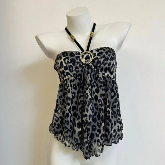 New Design Sense Niche Hot Girl Leopard Print Camisole