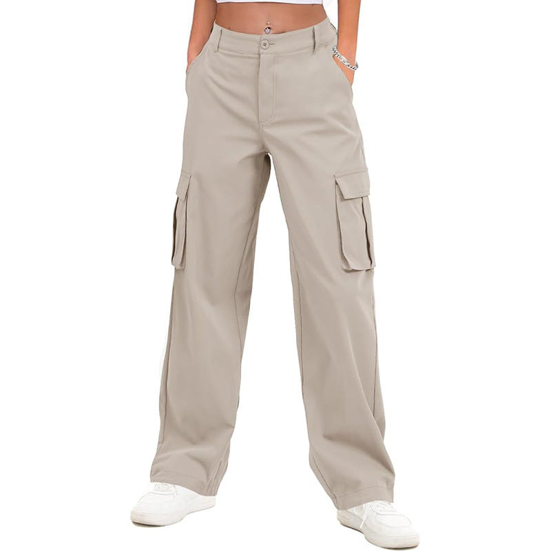 High Waist Street 6 Pockets Overalls Women