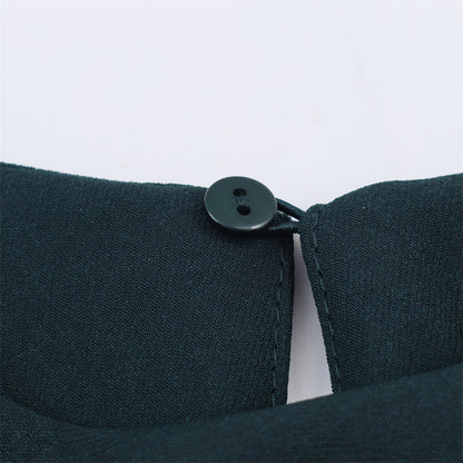 Women's Simple Stitching Midi Skirt Dress