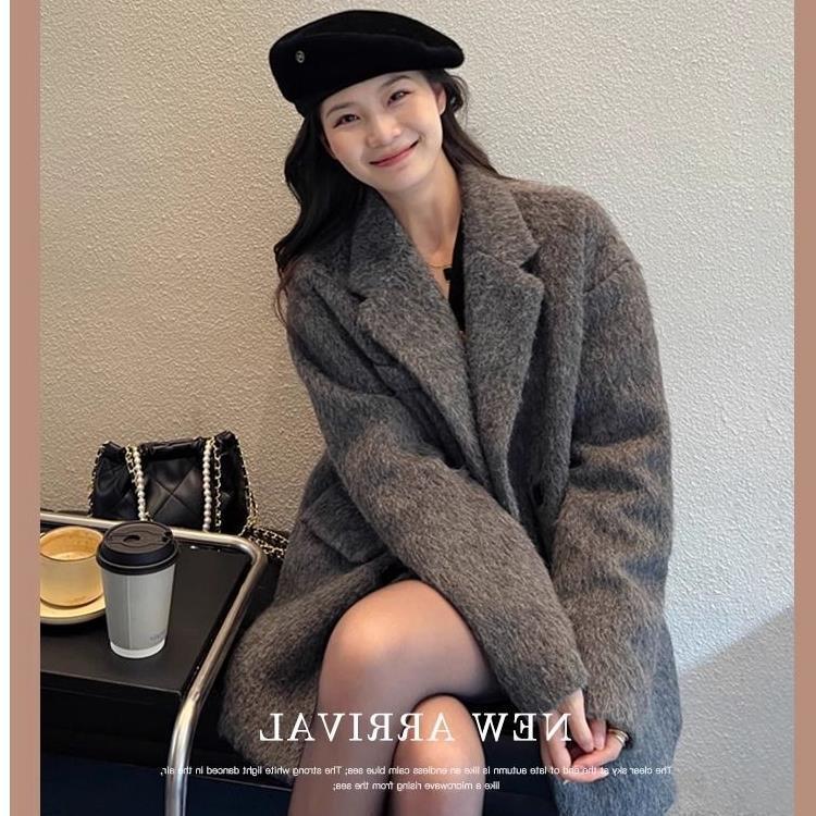 Women's Fleece-lined Thick Wool-like Cashmere Coat