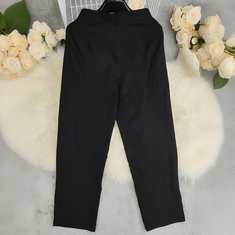 High Waist Fashion All-match Ankle-tied Trousers