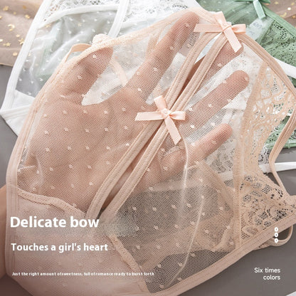 Lace Underwear Quick-drying Light Transparent Ultra-thin Pure Antibacterial Cotton Crotch Briefs