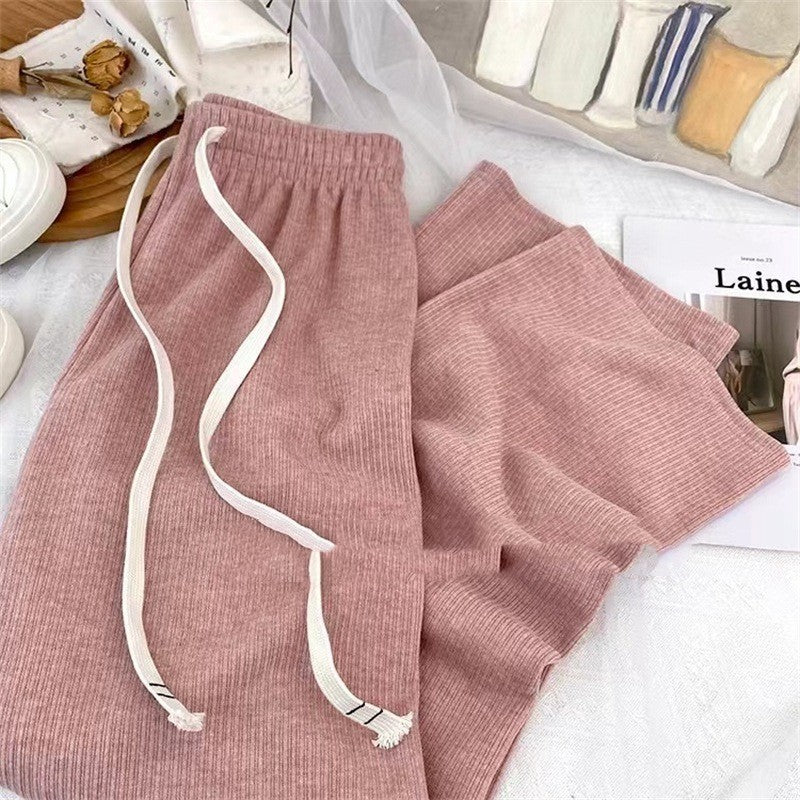 Draping Effect Lazy And High-looking Glutinous Rice Casual Pants