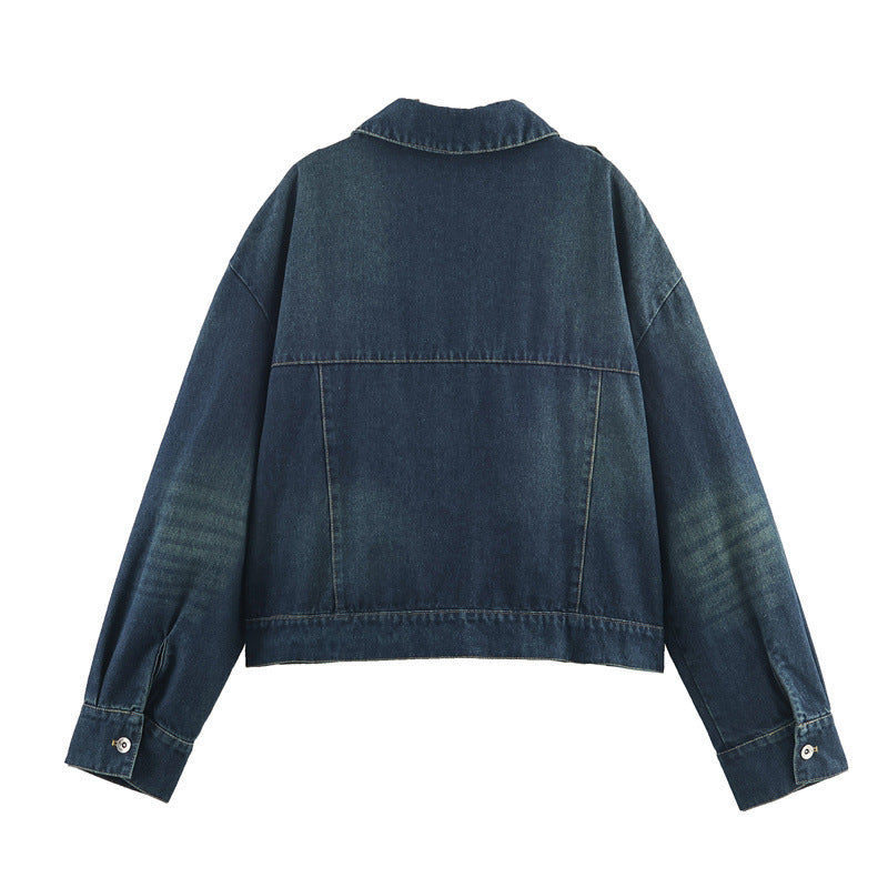 Short Slimming Denim Jacket Casual Jeans