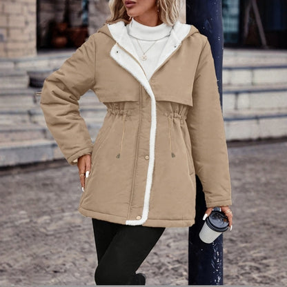 Women's Thick Warm Jacket Solid Color