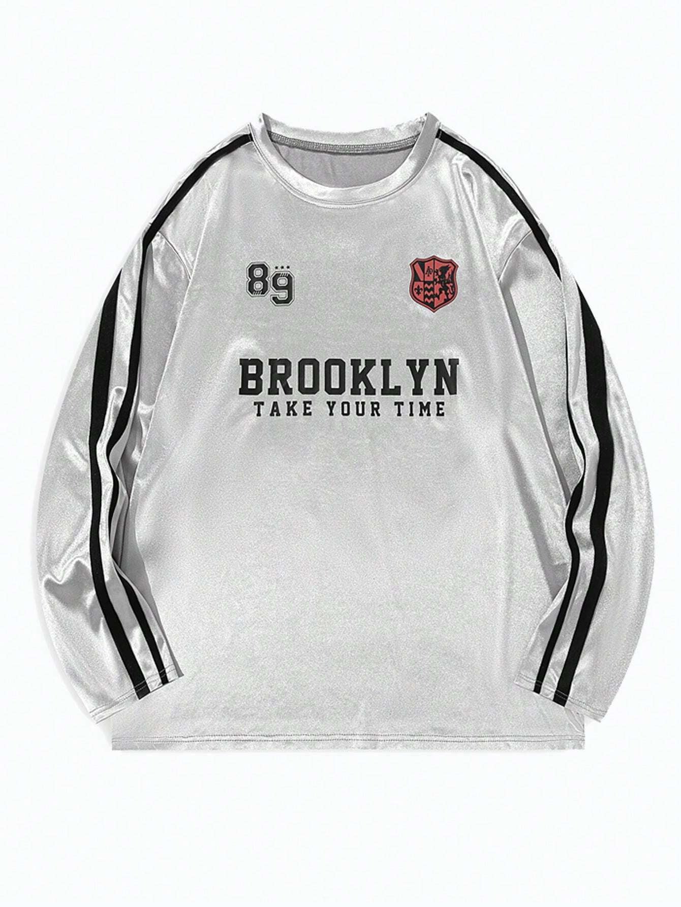 Dopamine Digital Printed Loose Long Sleeves Women's Top