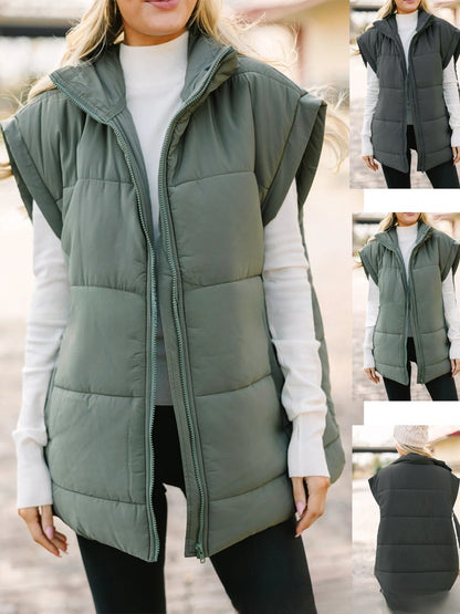 Fashion Slim Sleeveless Stand-up Collar Thermal Vest
