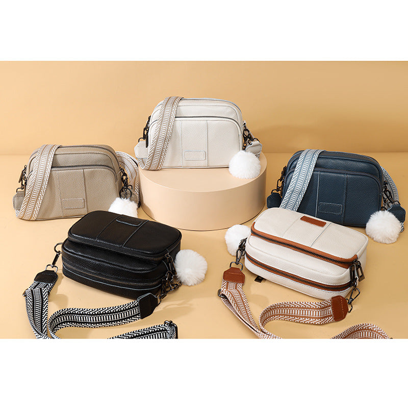Genuine Leather Womens New Trendy Fashionable Versatile Single-shoulder Bag