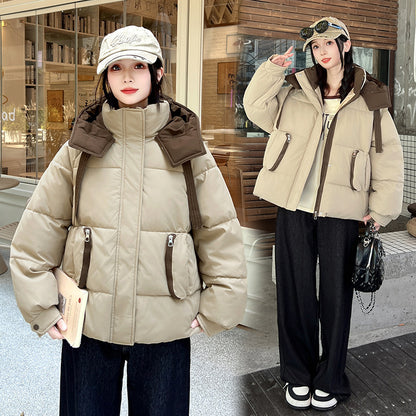 Cotton-padded Winter Thickened Hooded Warm Jacket
