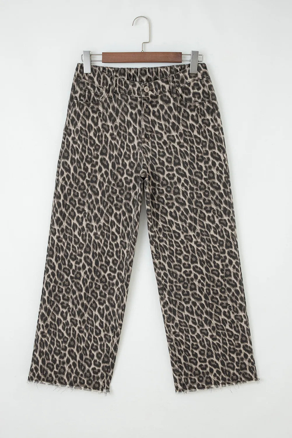 Yellow Leopard Straight Loose Leg Jeans