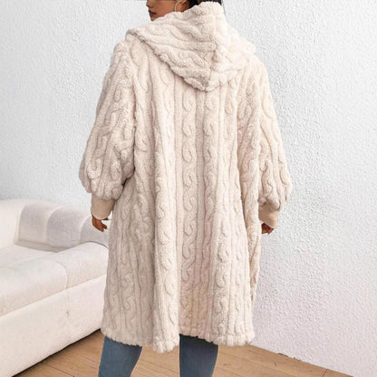 Coral Fleece Thickened Plus-size Woolen Coat
