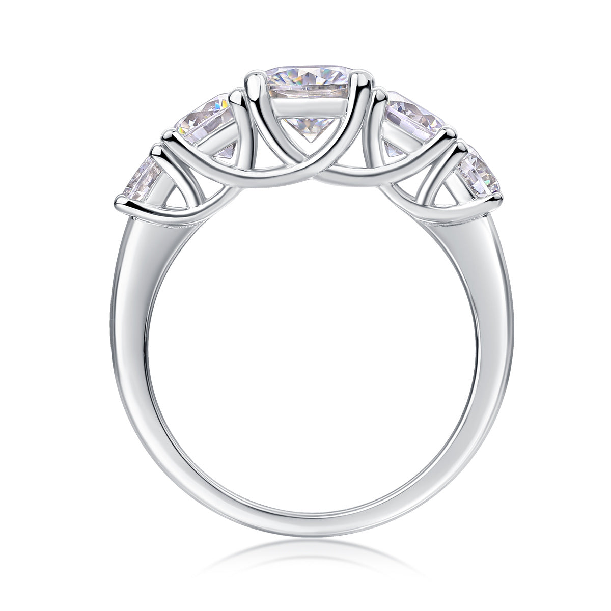 1 Carat Moissanite Wedding Ring in S925 Silver