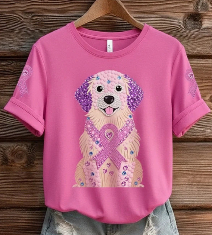 Loose Casual Animal Women's Tops Digital Printed T-shirt