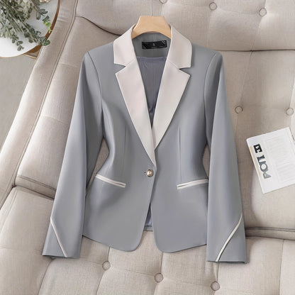 Elegant Fashion High-end Contrast Color Temperament Coat