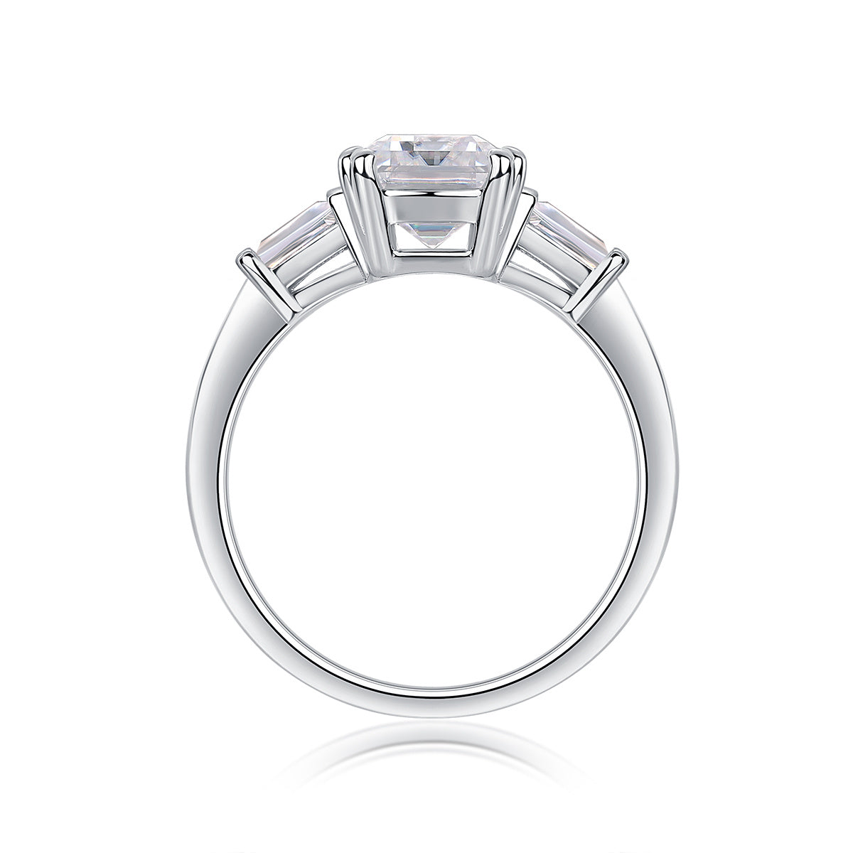 Starry Sky Mirror Moissanite Diamond Ring Set